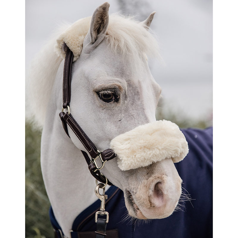 Kentucky Horsewear Leather Halter Sheepskin - Image 3
