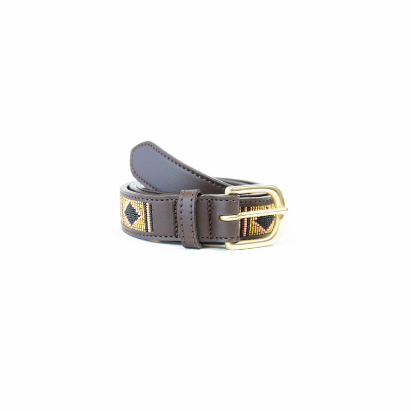 Kentucky Horsewear Belt Handmade Pearls - Gold - Image 3