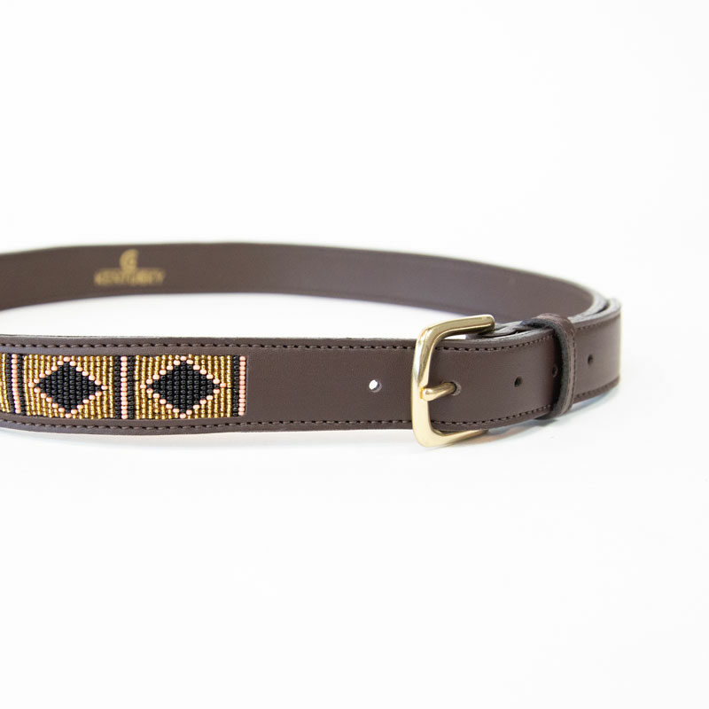 Kentucky Horsewear Belt Handmade Pearls - Gold - Image 2