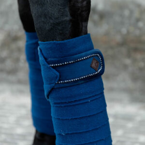 Polar Fleece Bandages Velvet Pearls Navy