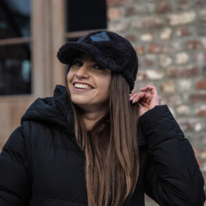 Teddy Fleece Baseball Cap Black