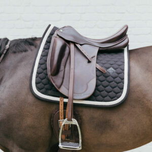 Plaited Cord Saddle Pad Dressage - Black