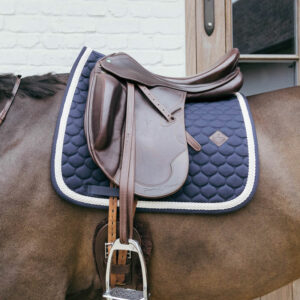 Plaited Cord Saddle Pad Dressage - Navy