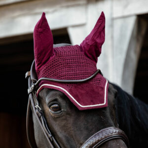 Wellington Velvet Fly Veil - Bordeaux