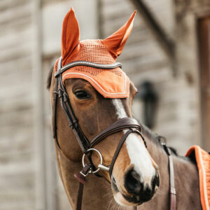 Wellington Velvet Fly Veil - Orange
