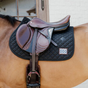 Saddle Pad Diamond Competition 2 Numbers Jumping Black 2
