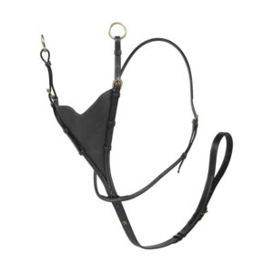 Dy'on Collection Soft Leather Bib Martingale Black