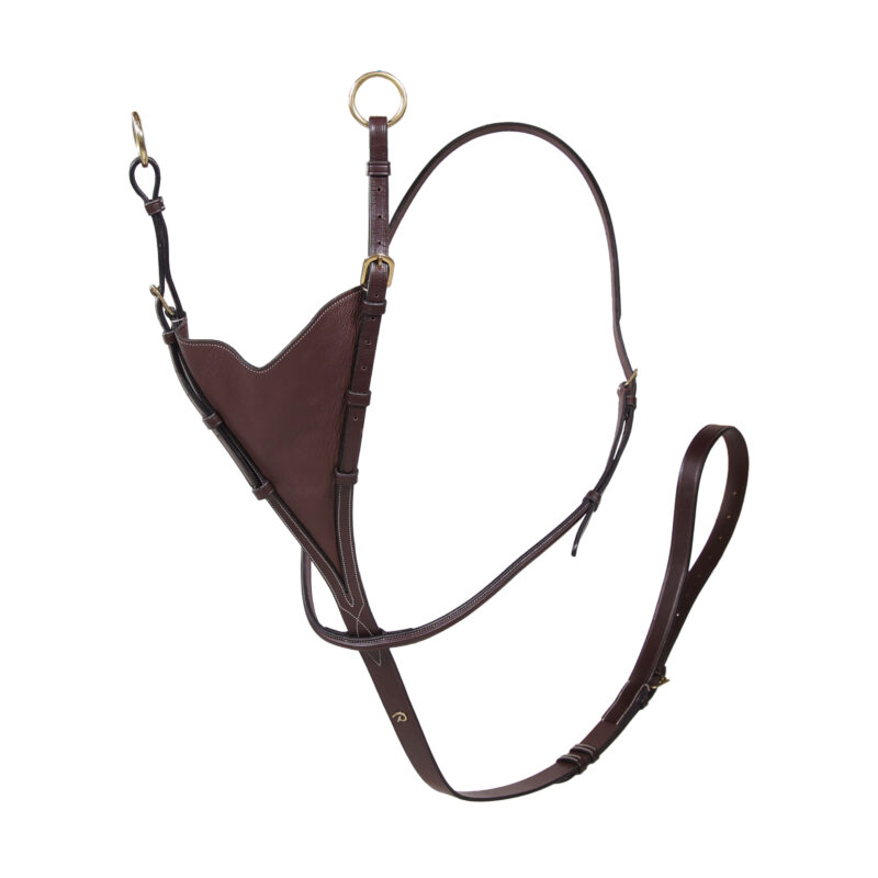 Dy'on Collection Soft Leather Bib Martingale Brown